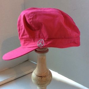 No Brand Girls Pink Hat with Peace sign.